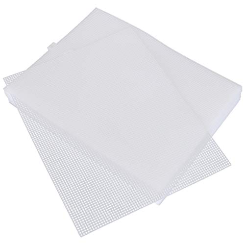 30 Pcs 7 Count Plastic Mesh Canvas Sheets for Embroidery, Acrylic Yarn Crafting, Knit and Crochet Projects