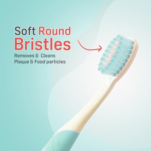 Image of Kids Toothbrush Blue for 2-6 Years with FREE Toothpaste | Soft Bristles | Gentle Gum Care | Easy Grip Handle | Daily Kids Oral Hygiene Combo