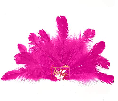 Image of TIPTOP DECORATION Natural Dyed Feathers 10 cm (80 pieces) (Dark Pink)