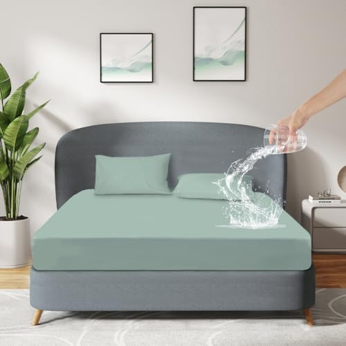 DUJUIKE Wasserdichter Matratzenschoner Spannbettlaken