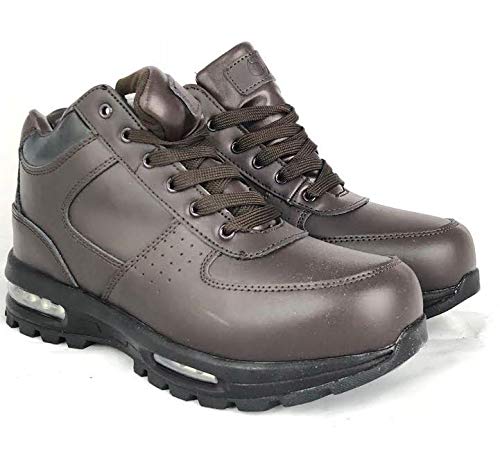 LABO Men's Black Hiking Leather Boot Air Heel #5712-BROWN-9