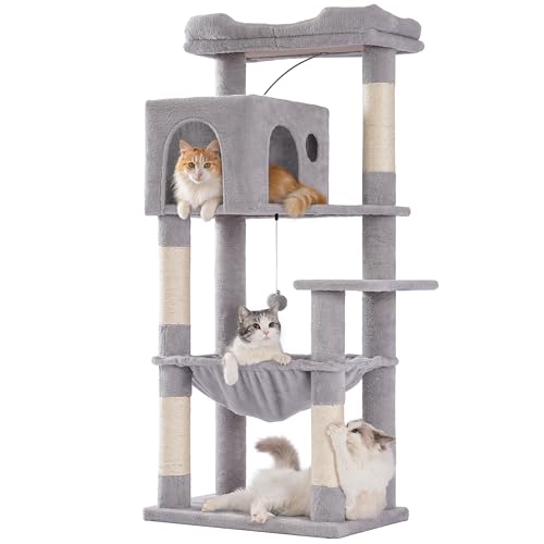 Arbre à chat de 137 cm stable pour éviter l'ennui des chats - 2