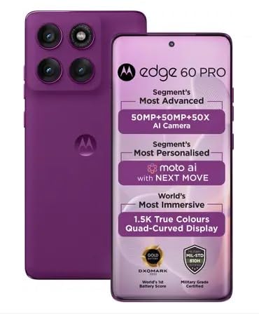 Motorola Edge 60 Pro (Pantone Sparkling Grape, 512 GB) (16 GB RAM)