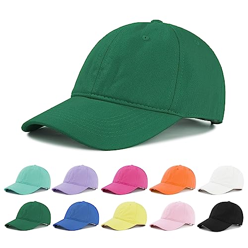 Image of American Trends Baseball Cap for Women Men Adjustable Cotton Dad Hat, Classic Plain Ponytail Hat for Workout & Everyday Wear