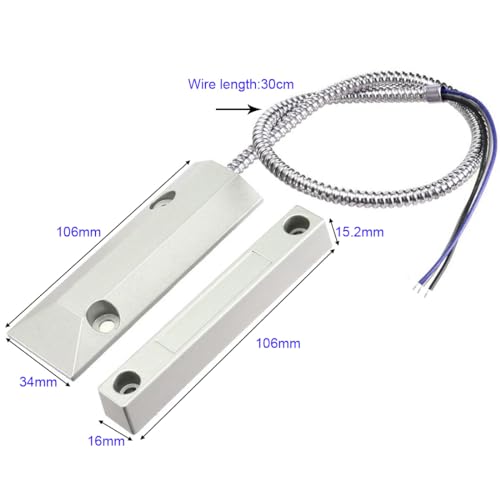 Image of Gebildet Rolling Door Contact Magnetic Reed Switch Alarm with 3 Wires for N.O. /N.C. Applications OC-55