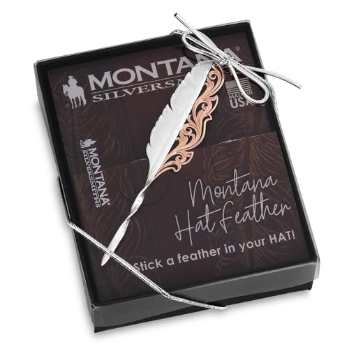 Image of Montana Silversmiths Hand Painted Western Lifestyle Cowboy Hat Band Feather