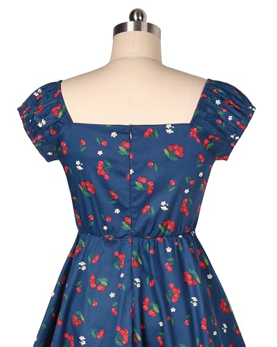 Image of YARN & INK Retro Swing Dresses for Women 1950s Vintage Rockabilly Clothes Pinup Clothing Cocktail Party Dress
