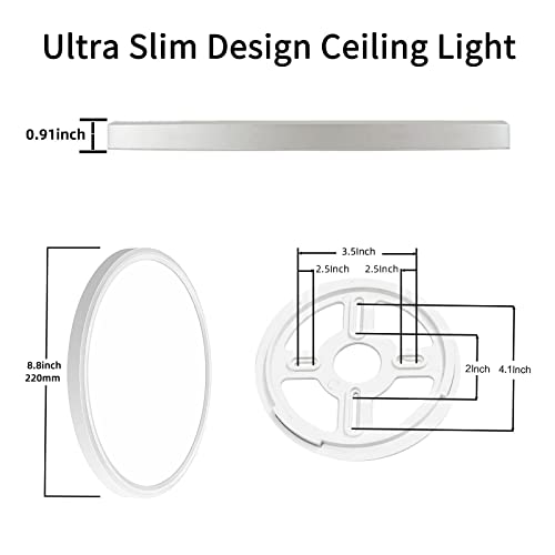 4-Pack Super Thin 9Inch 2800Lm Flush Mount Led Ceiling Light White, 5000K Daylight, Ceiling Light Surface Mount For Bedroom, Living Room, Dining Room, Garage, Office #TOP3