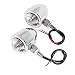 INNOGLOW 2pcs Universal Motorcycle Mini Bullet Chrome Plated Bullet Front Rear Turn Signals Indicator Blinkers Amber Lights for Harley Honda Yamaha Suzuki Kawasaki