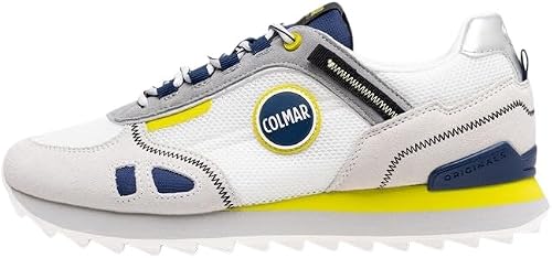Colmar Unisex's Travis Sport Crisp Sneaker, White Royal B…
