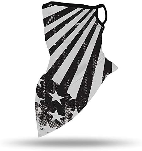 VICHYIE Face Scarf Bandana Ear Loops Face Rave Balaclava Men Women Neck Gaiters for Dust Wind Motorcycle (A11)