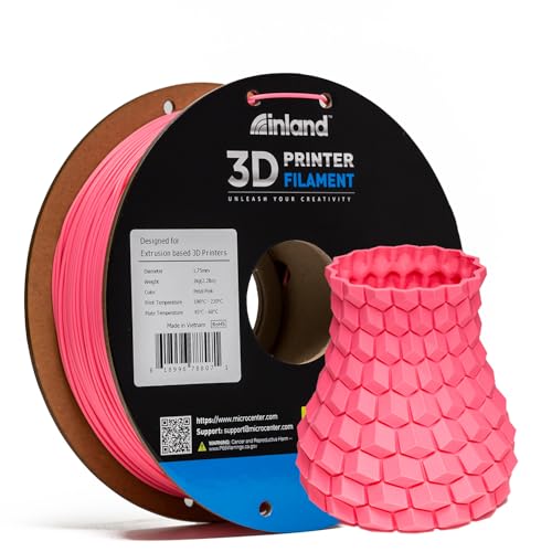 Inland PLA Filament 1.75mm Pink 1KG, 3D Printer Filament Dimensional Accuracy +/-...