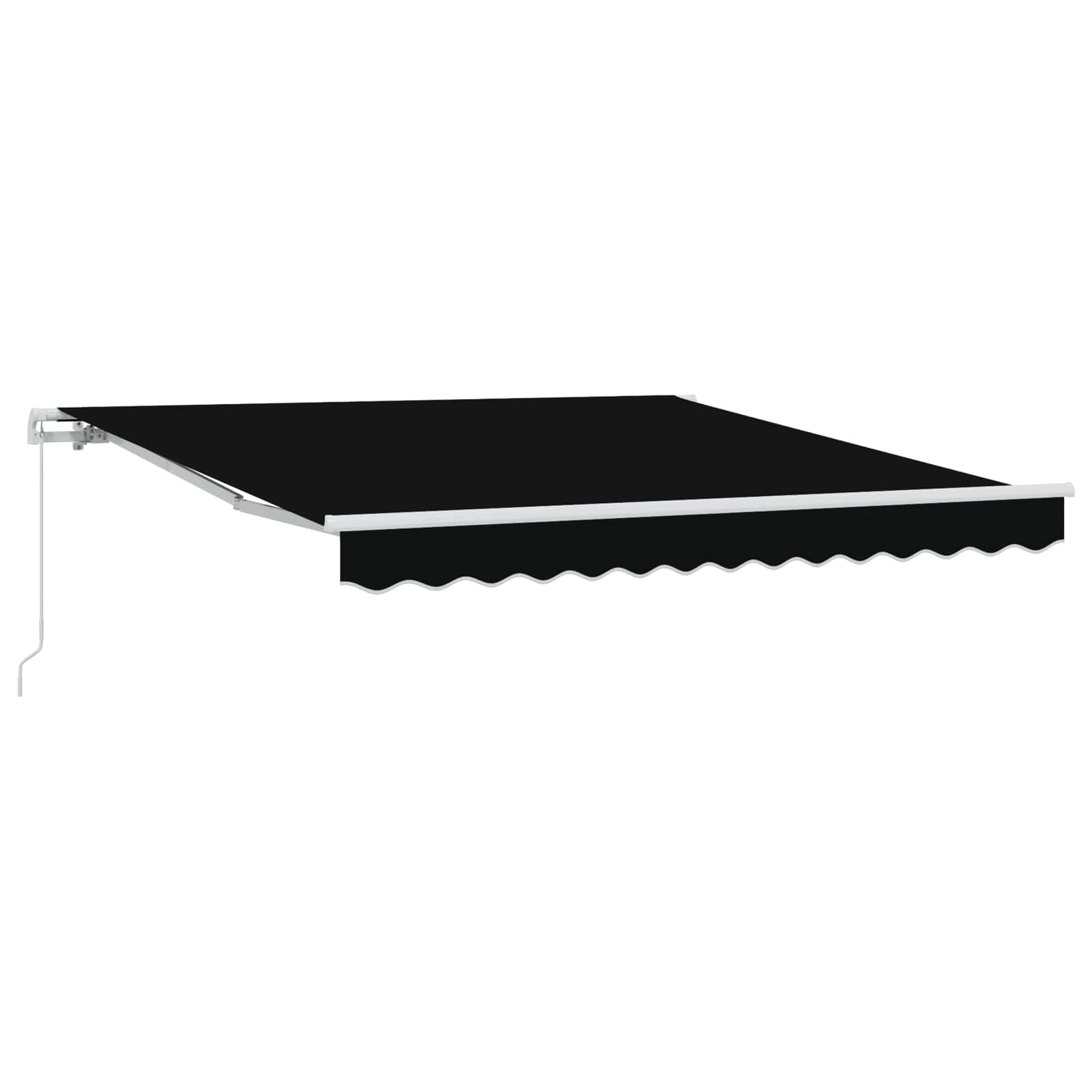 Auvent noir rétractable manuellement store extérieur terrasse balcon 300x250