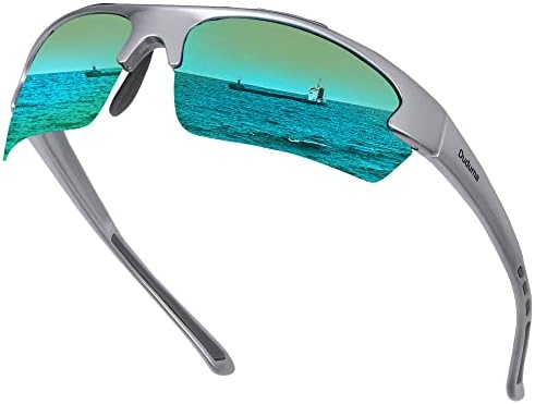 Duduma Polarized Sports Sunglasses for for Men Women Fishing Cycling Running Golf Driving Glasses Tr62 Superlight Frame (silver/yellow)