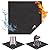 DocSafe 40" Square Fire Pit Mat Under Grill Mat,Fireproof Mat 4 Layers Fire Pit Pad Protect for Deck Patio Grass Outdoor Wood Burning Fire Pit and BBQ Smoker,Portable Reusable and Waterproof,Black