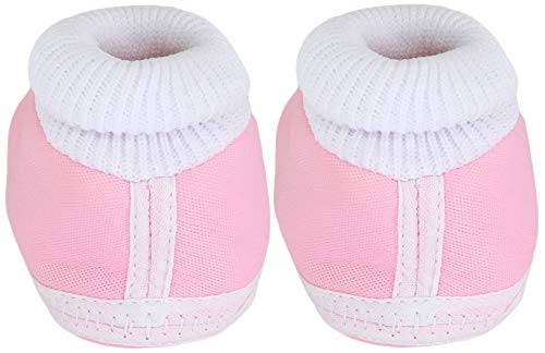 Image of Neska Moda 0 To 6 Months Baby Boys & Girls Cotton Butterfly Slip On Baby Booties