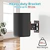 Tilt & Swivel Adjustable Speaker Wall Mounts & Bookshelf Speaker Wall Mount for Samsung, Sony, LG, Vizio KRK, Klipsch, Polk and More Speakers Mounting Bracket with/without Mounting Holes Hold 30 Lbs #3