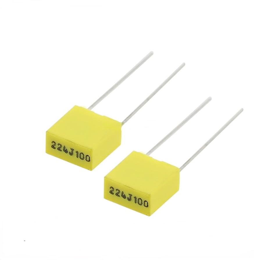 50PCS Correction Capacitance (Yellow) 100V224J 0.22UF