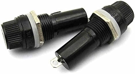 10Pcs Fuse Holder 6x30 Glass/Ceramic Insurance Tube Socket Fuse Holder Chassis Panel Mount 250V 10A AC