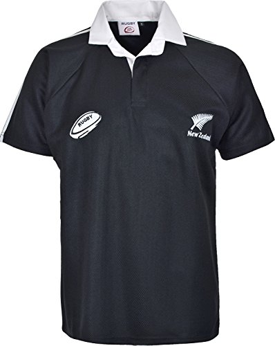 Image of ACTIVE WEAR New Zealand Rugby Men T- Shirt Size S to 2XL (Black, XL)