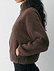 Yozazzy Fleece Jackets Women Causal Long Sleeve Sherpa Jacket Warm Ziper Fuzzy Coat Sweatshirts Trendy with Pockets #2