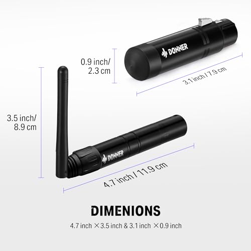 Donner DMX512 Wireless Controller Dfi DJ 2.4G DMX Wireless 5 Receivers Short Version with Light Dome & 1 Transmitter Stage Lighting Control for LED Stage Disco Party Bar Lighting 6 PCS Black - image 5