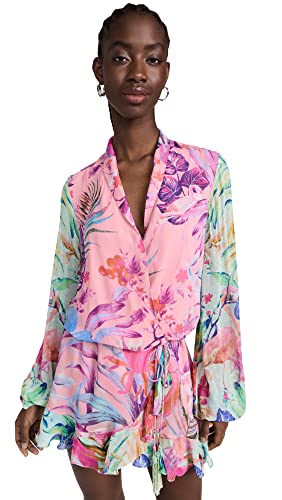 Rococo Sand Women's Zazu Short Dress, Motley Tropical, Floral, Pink, S #TOP1