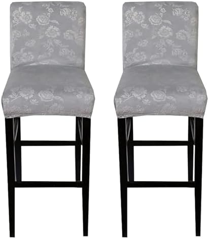 Stretch Bar Stool Covers, Pub Chair Slipcovers with Backrest, High-Durability Stretch Fit (4-Pack) for Easy Care & Stylish Protection