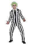 Men's Beetlejuice Costume | Adult Black and White Striped Jacket Shirt Tie and Pants for Halloween, Multicolor, L-XL