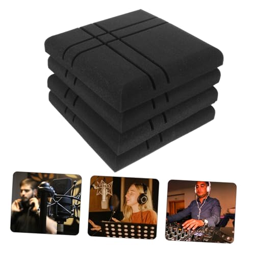 Abaodam 4pcs Paneles Acústicos Aislantes para Paredes de Aislamiento Sonoro Ignífugos para Estudios en Casa miniatura 4