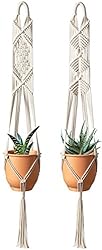 Mkono Macrame Plant Hanger Hanging Planter Wall Art Boho Home