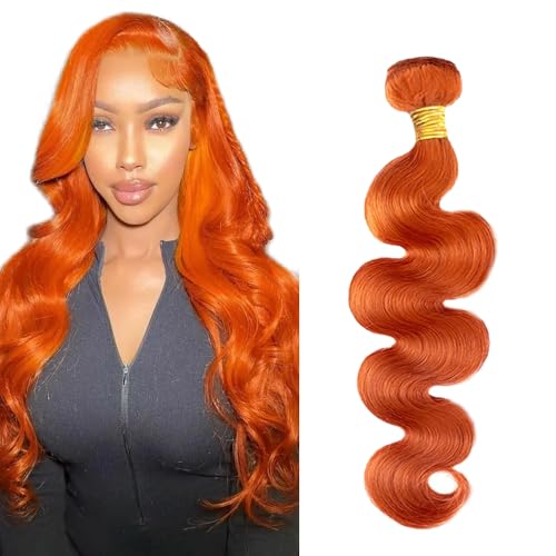 32 Inch Orange Bundles Human Hair Ginger Body Wave...