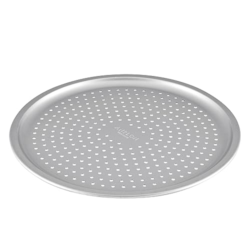 Anolon Pro-Bake Aluminized Steel Bakeware Perforated Pizza Pan, 14 Inch - Silver