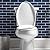 Bemis Aurora Slow Close Toilet Seat, Easy Clean Hinges and Adjustable Perfect Fit Plastic Seat, Round, Cotton White