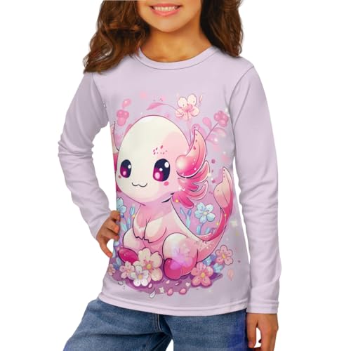 Xhuibop 3 Pack Girls Shirts Sweatshirts Boys Clothing Crewneck Tee Tops3