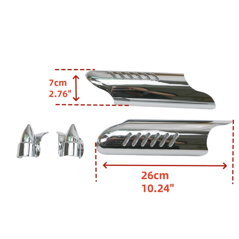 Protector deflector cromado de alta resistencia para horquilla de Harley Touring 2