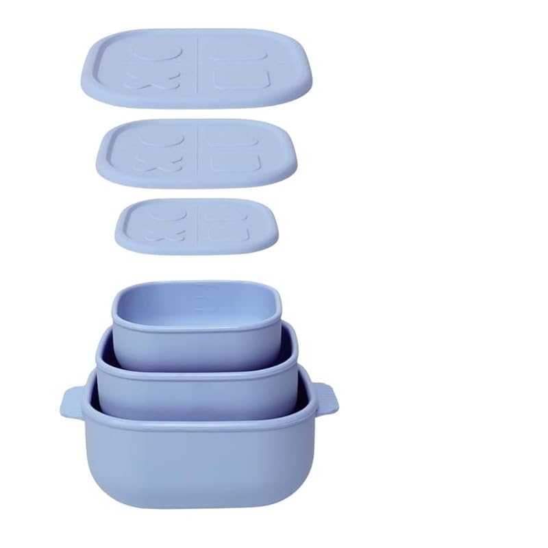 Baby Food Storage Containers Set of 3 | BPA Free Silicone Snack & Lunch Box | Leakproof Food Containers for Baby, Toddler & Kids | Microwave & Freezer Safe-image-35