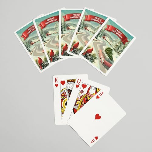 52 cartas para póker Navidad Pacific Northwest miniatura 7
