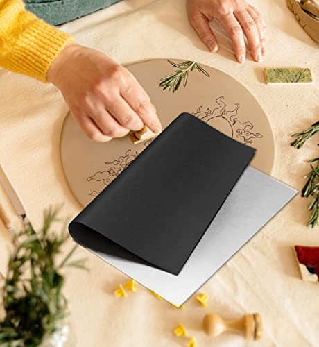 Myartscape Graphite Transfer Paper, 20 Black Sheets - Wax Free - Erasable - Smudge-Free - Ideal For Drawing, Tracing And Watercolor Transfer - Premium Arts And Crafts Supplies #TOP6