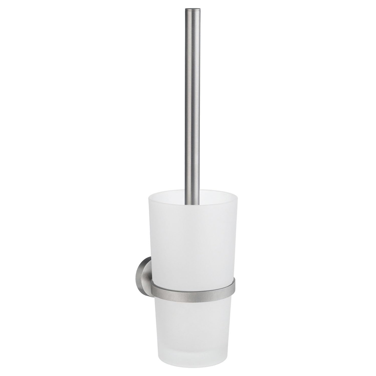 Smedbo WC-Bürste und Halter, zur Wandmontage, Silber/Weiß, 10,8 x 11 x 41 cm