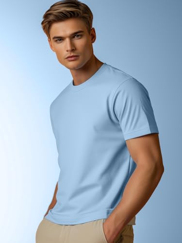 Image of Nobero 100% Cotton Tshirts for Men Combo Pack of 3 | Regular Fit Round Neck Half Sleeve