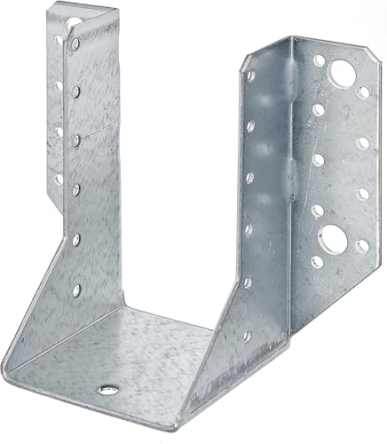 Alberts 335168 Support U | type A - ailes extérieures | galvanisé Sendzimir | 76 x 152 mm (Lot de 6)