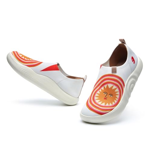 UIN Art Travel Shoes Slip On Knit Comfort Loafers Lightweight Fashion Sneaker Toledo Ⅰ Bodil Jane Sun Rays4