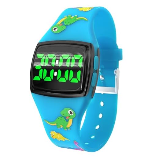 SKYROKU Toddler Potty Training Watch – Magnetic Charging, 5 Timing Modes, Ultra-Long Standby, Cute Dinosaur Design, Music & Flash Reminders, Silicone Strap, Large Dial for Easy Use (Blue)