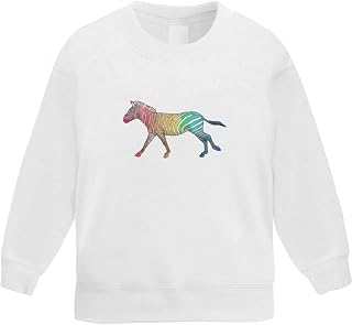 Azeeda 'Rainbow Zebra' Kid's Sweatshirt/Jumper (5-6 Years) (KW00097052)