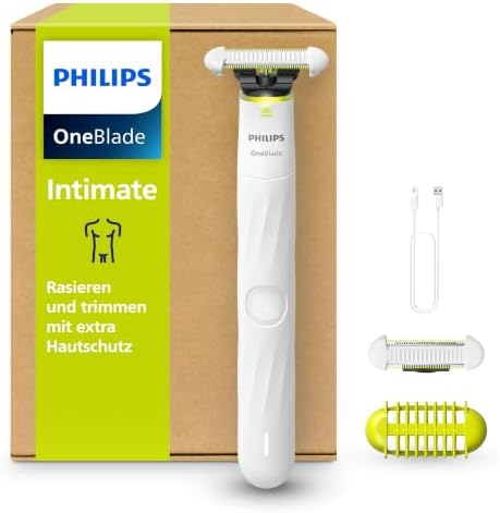 Philips OneBlade Intimate, Rasieren und Trimmen mit extra Hautschutz für den Intimbereich (neu und verbessert) Modell QP1930/30