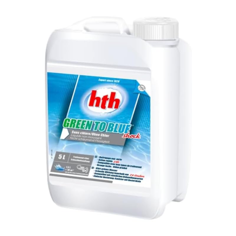 HTH Green to Blue Shock - Rattrapage Eau Verte - 5 l. + 12 Tests OFFERTS 7 en 1