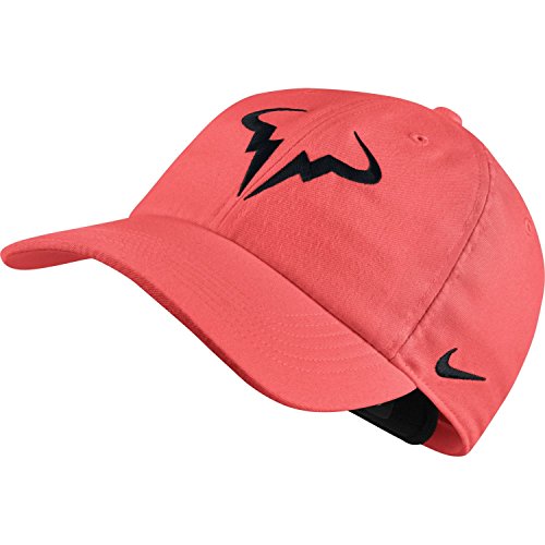 Nike Unisex Aerobill Rafa Nadal Hat (Hot Punch/Black)
