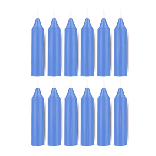 ladyrobyn Box of 12 Dark Blue Candles | 4 inches Tall & 3/4 inch Diameter | Witchcraft Supplies for Your Personal Wiccan Altar, Spells, Charms & Intentions | Witchy Room Decor | Taper Candlesticks