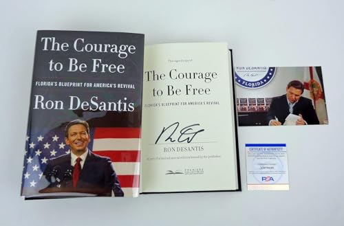 Ron Desantis Governor Florida For President 2024 Signed Autograph The Courage To Be Free 1st Edition Book COA A